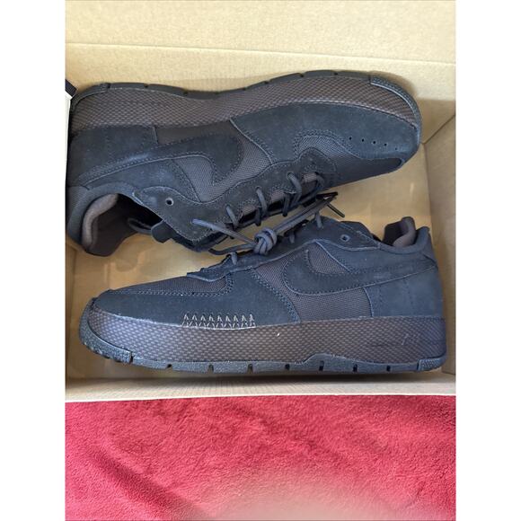 Size 9 Air Force 1 low 07 lv8 suede Black/Black/Velvet Brown New OG BOX main image 9